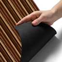 Town & Country Basics Smooth Step Striped Low Profile Utility Kitchen Mat, Machine Washable, with Non-Slip Backing, Brown/Beige, 24"x35"