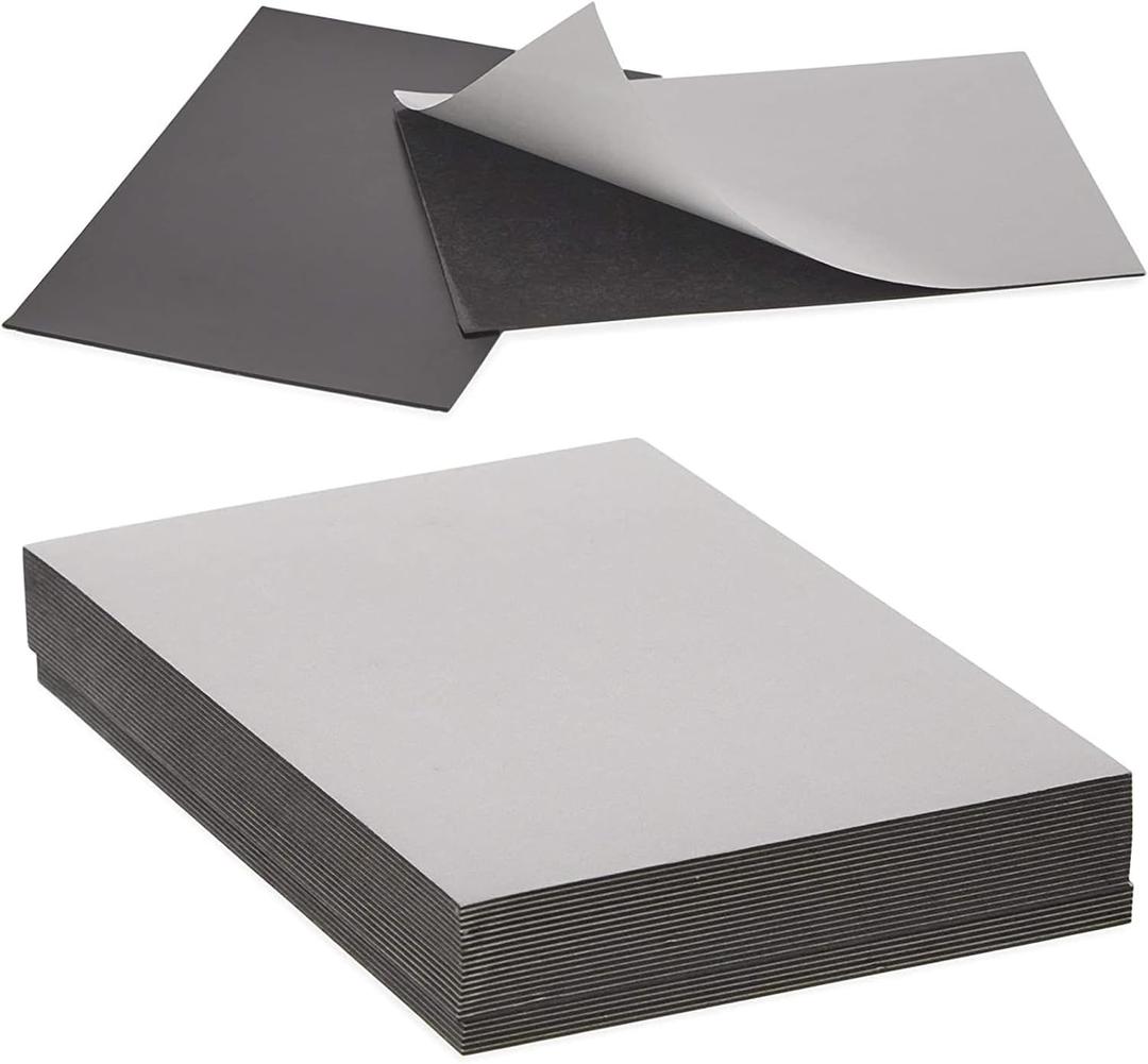 Magnetic Sheets with Adhesive Backing, Flexible Peel and Stick (4 x 6 in, 24 Pack)