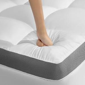 4 Inch Memory Foam Full Mattress Topper,6"-18" Deep Pocket (54"x75")