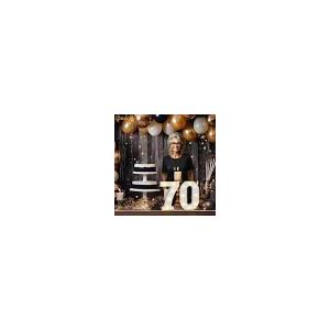 Pooqla Decorative LED Light Up Number Letters, White Plastic Marquee Number Lights Sign for 70th Birthday Party Wedding Decor, Battery Operated (70)