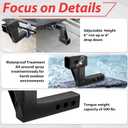 2 Inch Trailer Hitch Receiver Extension with 6 inch Rise/Drop Compatible with All Standard 2" Hitch Receivers Trailer Hitch Riser Extender with Pin and Clip by Fetechmate