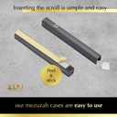 5 Pack Modern Aluminum Waterproof Mezuzah Case, Made in Israel, Fit up to 5" / 12cm Mezuzah Scroll, Easy Peel and Stick (Scroll Not Included)