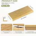 Wire Shelf Covers, Bamboo Wire Rack Covers for Pantry, ClosetKitchen (5pcs, 36" W x 16" D, Natural)