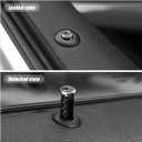 Moly Magnolia 4PCS Car Door Lock Knobs, American Flag Carbon Fiber Door Lock Pin Cover, Decorative Modification Door Lock Bolt Pin Cover, Auto Accessories Universal for SUV, Truck, Van (Black Flag)