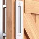 EaseLife 12" Stainless Steel Sliding Barn Door Handles and Pulls,Double Sided Hardware Set,Heavy Duty,Brushed Finish,Anti-Rust Anti-Corrosion,Easy Install (Silver)