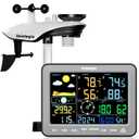 Sainlogic SA68 Weather Station 12-in-1 Weather Station Wireless Indoor Outdoor and Rain Gauge for Temperature, Humidity, Gray (No WiFi)