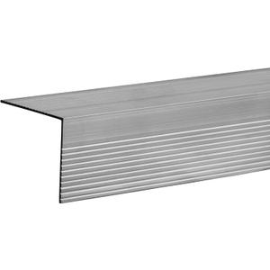 Stair Nosing, Stair Edge Protector, 48" Long - Stair Nose Molding - Aluminum Mill (Silver)