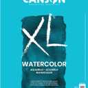 Canson XL Series Watercolor Pad, Heavyweight White Paper, Foldover Binding, 30 Sheets, 9x12 inch