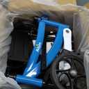 Knee Scooter, 300lbs Capacity, 13" Big PU Seat, All Terrain Foldable Knee Scooter Walker with Bag for Foot Injuries Compact Crutches Alternative (Blue)