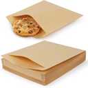 300 Pack Paper Cookies Bags with Seal Stickers, 5x6 Inch Grease Resistant Cookie Sleeves Small Brown Bakery Bags for Packaging Donuts, Brownies, Treats, Snacks, Baked Goods