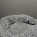 ELSKER&HOME Calming Dog Bed,Donut Washable Warming Soft Round 30 inches Dog Beds for Medium Dogs,Anti-Anxiety Fluffy Plush Cushion Bed Fits up to 45 lbs Pets (Grey)