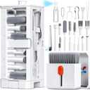 32 in 1 Cell Phone Cleaning kit with Charging Port Cleaner,Stylus Pen,SIM Tool,Keyboard Brush,Speaker Brush,Electronic Cleaning kit for iPhone,AirPods,iPad,Keyboard,MacBook,Earbud,Camera Lens(White)