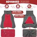 Dog Raincoat, Waterproof Dog Coat with Reflective Straps, Leash Hole & Polar Fleece Lining, Winter Snow Rain Coat for Small, Medium & Large Dogs, Warm, Windproof Vest Jackets L