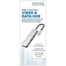 ZGEAR Five Port USB-C Video And Data Hub