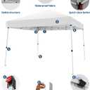 Canopy Tent, Garvee 12X12 FT Pop Up Canopy Outdoor Instant Tent Slant Legs with Carrying Bag, Portable Gazebo Shelter for Patio Deck Garden Beach - 10X10 FT Canopy Cover