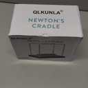 QLKUNLA Newton's Cradle Balance Balls Science Physics Gadget Desktop Decoration Kinetic Motion Toy for Home and Office (7 Beads)