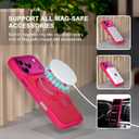 Misea Magnetic for iPhone 17 Pro Case Compatible with MagSafe [Military Grade Drop Protection] Full Camera Lens Protector Translucent Matte Phone Case for Women Girls 6.3 inch, Hot Pink