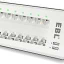 EBL Rechargeable Batteries with Charger, 1.2V NiMH AA Batteries 2800mAh 4Counts & AAA Batteries 1100mAh 4Counts with 8-Bay Smart Battery Charger