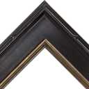 Creative Mark Museum Plein Aire Ornate Picture Frame - 8x10 - Antique Black W/Gold - Pack of 1, High-End Antique Style Frames - Open Back with No Glass or Backing