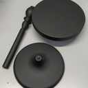 Black Metal Martini Table 9.5 x 9.5 x 20.5 Inches Round Drink Tables Decorative Pedestal Side Desk for Small Spaces Cocktail Drink Holder Stand Small End Shelf for Living Room Bedroom