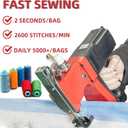 Electric Bag Sewing Machine - Ind. Handheld Bag Closer & Closing Stitcher GK9-900 for Woven Rice & Leather Bags