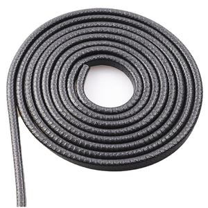 Tioollev Car Door Edge Guards, 16Ft Rubber Seal Car Door Edge Trim, U Shape Door Edge Protector Guard, Aluminum Weather Proofing Automotive Door Edge Molding Protection for Most Car (Black)