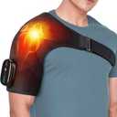 Cordless Shoulder Heating Pad, Shoulder Massager with Heat for Pain Relief, Heated Shoulder Wrap with Massage, Massager for Rotator Cuff & Frozen Shoulder, Adjustable Shoulder Wrap for Men & Women