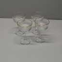 The Buybox Vintage Coupe Glasses Set of 4, Champagne, Cocktail, Martini, Wine Glasses, Long Stem Glassware (8.8oz/260ml) (4 Pack Gold Rimmed)