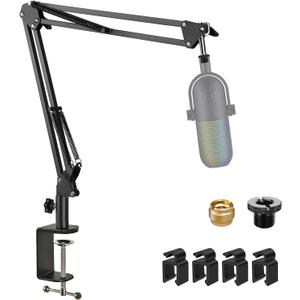 Adjustable Seiren Mic Boom Arm, Mic Stand Compatible with Razer Seiren X Mini V2 V3 USB Streaming Microphone for Recording, Gaming, Podcast