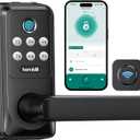 WiFi Smart Lock: Hornbill Keyless Entry Door Lock with Handle, APP Remote Keypad Fingerprint Code Unlock, Auto-Lock, Suitable for Home/Office/Rental/Hotel