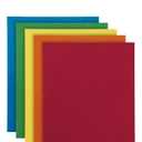 Oxford Two Pocket Folders, Textured Paper, Assorted Colors (Blue, Red, Yellow, Orange, Green), For School, Home, and Office, Letter Size, 25 Per Box (57513EE)