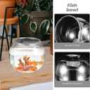 VICASKY Fish Bowl Goldfish Tank Round Bowls Large Small - Transparent Aquarium Terrarium Hydroponic Planter for Centerpieces Decor Desktop Fishbowl Unbreakable Transparent Pet Round Fish Tank Decor
