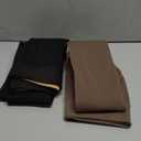 2 Pairs Women Fleece Lined Tights-Fake Translucent Leggings High Waist Pantyhose Sheer Thick Warm Tights For Women (Small, Black+ brown)