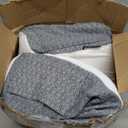 Wedge Pillow for Sleeping & Resting, 24"x24"x10" Memory Foam Cushion with Grey and White Patterned Polyester Cover, Ideal for Bedroom & Living Room Comfortable Support for Adults, Grey & White