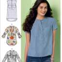 McCall's Patterns M7360 Misses' Henley Tops, Size E5 (14-16-18-20-22)