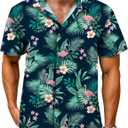 Hawaiian Shirt for Men Tropical Shirts Summer Beach Button Down Short Sleeve Luau Aloha Floral Cruise Vacation Outfit 2026