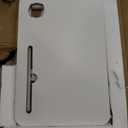 Medical Overbed Adjustable Bedside Table with Hidden Casters, Pneumatic Mobile Rolling Laptop Standing Desk with Tray for Home and Hospital Use, White