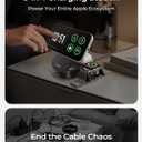 LISEN [Ultra-Fast 25W] 3-in-1 Charging Station for Apple, Qi2.2 25W Foldable Wireless MagSafe Charger Stand for iPhone 17/16/15/14/13 Pro Max, Apple Watch&AirPods, Travel Portable with 45W Adapter