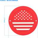 Car Cup Holder Coaster, 4PCS 2.75 Inch American Flag Anti Slip Shockproof Vehicle Drink Mat, Patriotic Auto Interior Water Bottle Pad Accessories, Universal for SUV Sedan Truck (Red)
