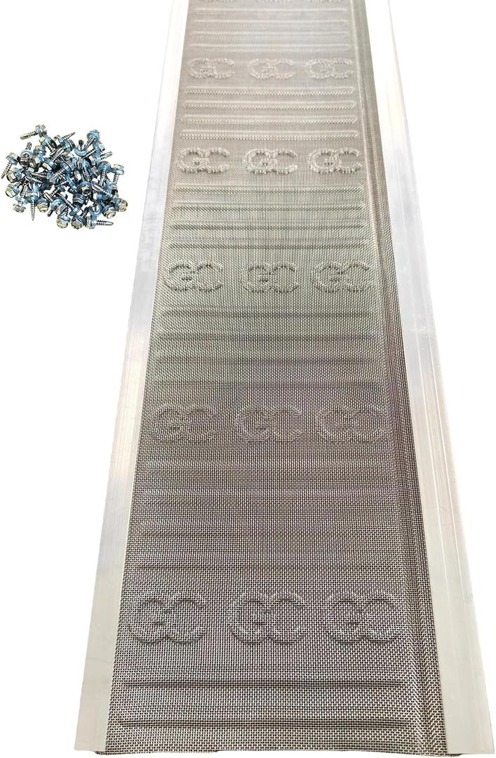 Gutter Guards 6 Inch, Stainless Steel Micro Mesh Gutter Covers, 48 FT | Heavy-Duty Aluminum Alloy Frame With Diy Leaf Filter Design Helps Block Leaves, Pine Needles, Roof Grit And Debris