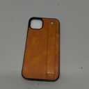 Hawswed Phone case for iPhone 14+i Leather Wallet Phone Case Stand Wrist Strap Phone Case Adjustable Wrist Strap Phone Case for iPhone 14+ Cover case (Color : Khaki)