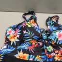 Plus Size Tankini with Shorts - Women Two Piece Bathing Suit Top Tummy Control Swimwear Bottom, XL