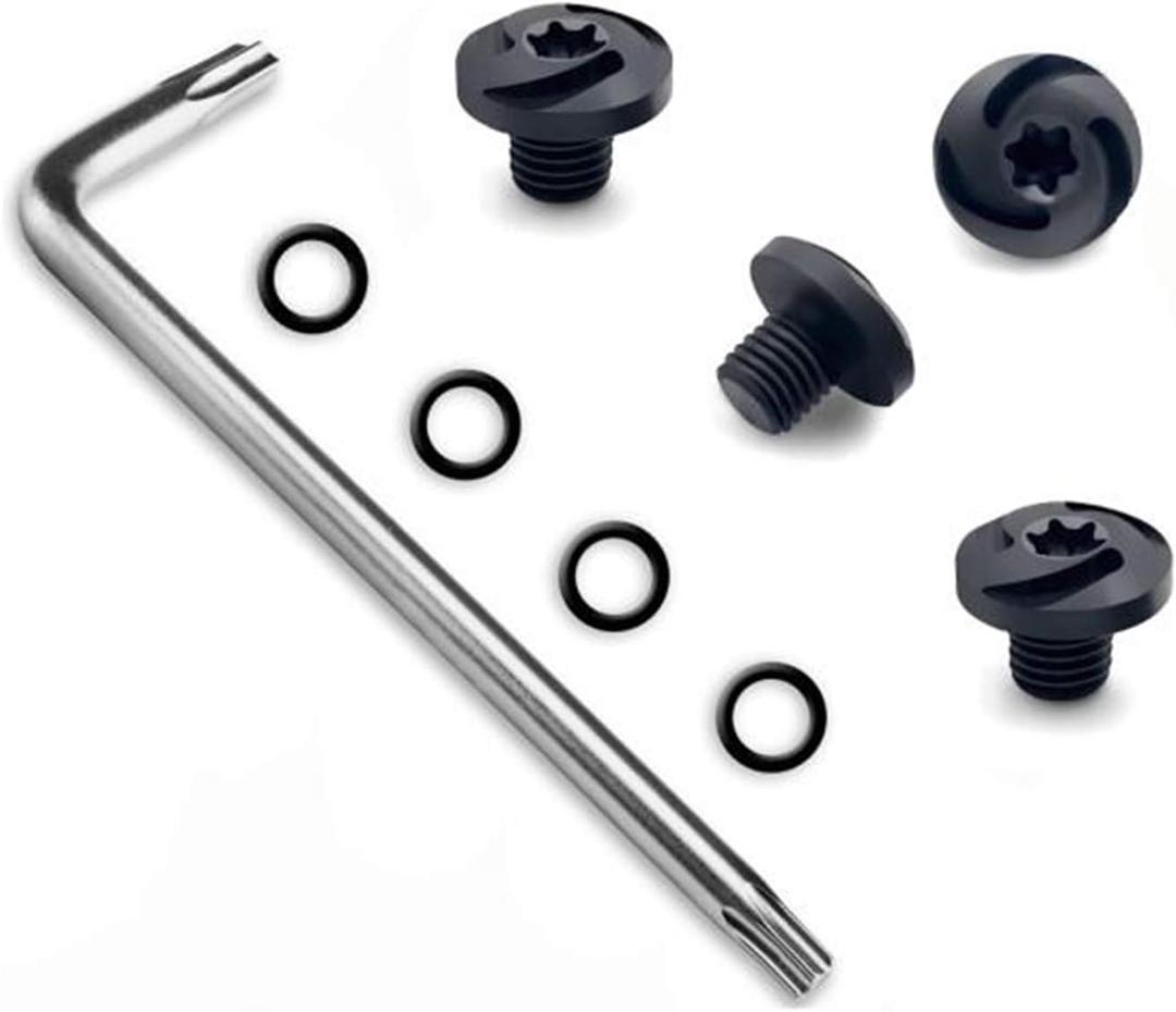 Guuun Grips Screws for Sig P226, P228, P229, 4 O-Rings, Torx Key, 4 Stainless Steel Screws Silver (Black-3C)