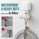 TAILI Shower Head Holder Suction, Handheld Shower Head Bracket, Height Angle Adjustable Wall Mounted, Bathroom Showerhead Holder Removable No Drilling Waterproof, Square Suction Cup, White