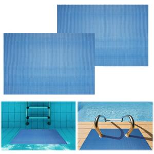 2 Pack Swimming Pool Ladder Mat, 23.6 x 35.4 Inch Pool Protective Pad Step Non-Slip Pool Step Pad for Above Ground Swimming Pools Liner and Stairs