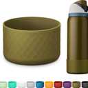 Silicone Boot for Owala Water Bottle 24 oz 32 oz 40 oz, Anti-Slip Protective Sleeve for FreeSip/Twist/Flip Stainless Steel Water Bottles Accessories (dark green)