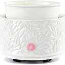 ElusiaKa Wax Melt Warmer 3-in-1 Electric, Ceramic Wax Burner for Scented Wax, Scented Wax Melter & Essential Oil Burner for Home Aromatherapy, White