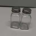 1 Set Retro Salt and Pepper Shakers Set Small Vintage Clear Glass Salt and Pepper Shakers with Stainless Lids for Home Restaurants Kitchens (3.54 x 1.57 Inch,Square Style)