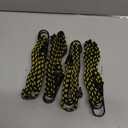 Adjustable Flat Bungee Cord with Hook, Heavy Duty Thickened & Widened Elastic Strap, 240lbs Strength - Adjust from 24 to 40 Inch, Ideal for Outdoor, Camping, Luggage, Tarp, Truck, Yellow 4-Pack