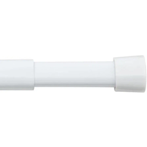 Spring Window Fashions Oval Spring Tension Curtain Rod 48 to 84-Inch Adjustable Width, White